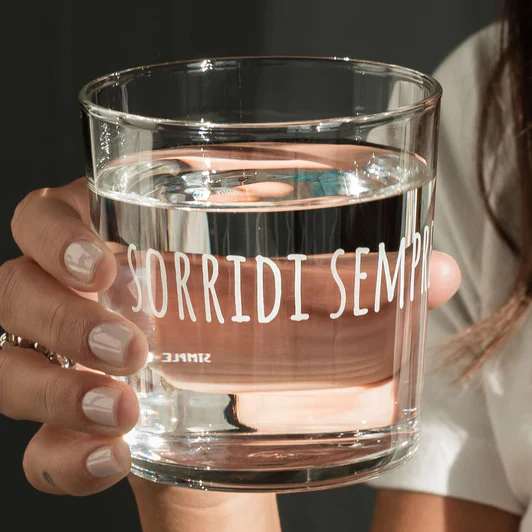 BICCHIERE SORRIDI SEMPRE - Woodlume
