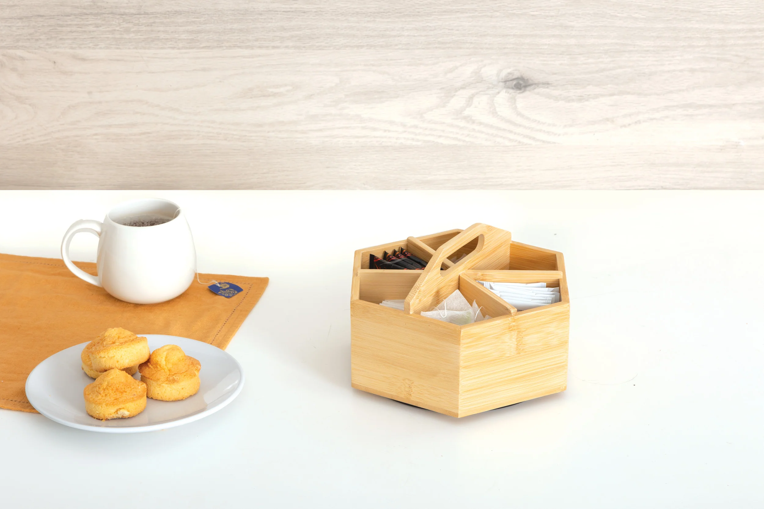 ORGANIZER ROTANTE IN BAMBOO 6 SCOMPARTI - Woodlume