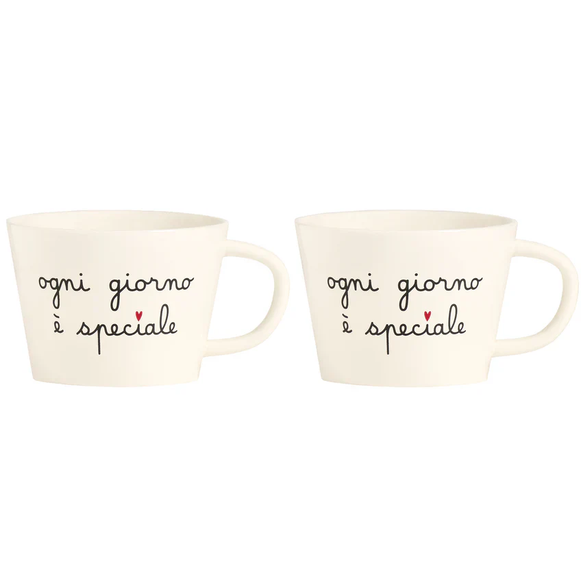 SET 2 TAZZE COLAZIONE OGNI GIORNO È SPECIALE - Woodlume