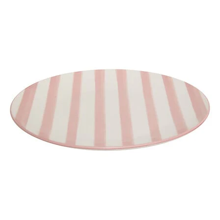 PIATTO PIANO A RIGHE ROSA - Woodlume