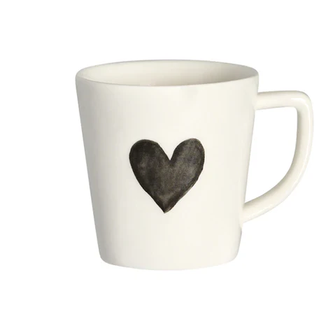 SET 2 TAZZE DA CAFFÈ - CUORE GRIGIO - Woodlume