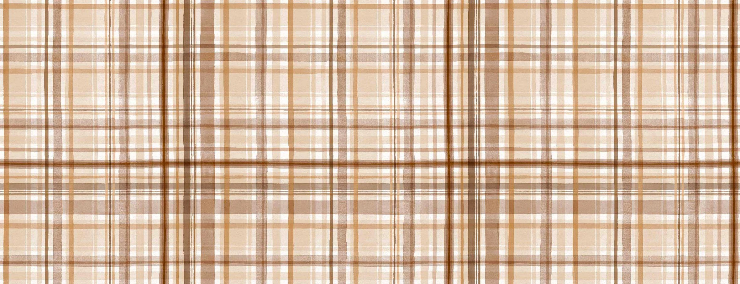 TOVAGLIA CERATA TARTAN BROWN ACQUARELLATO - Woodlume