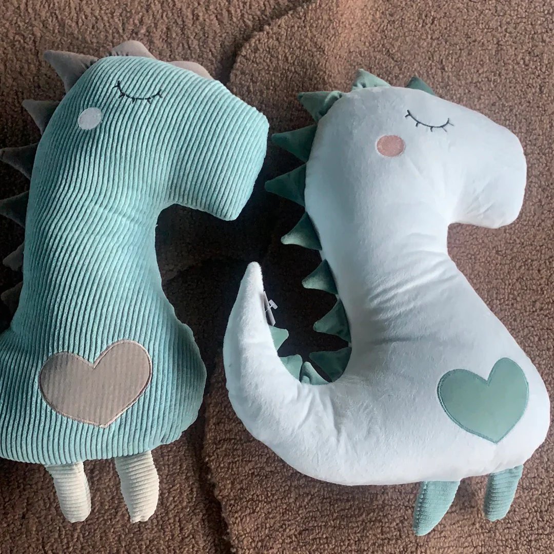 CUSCINO DINOSAURO - GRIGIO E BIANCO - Woodlume
