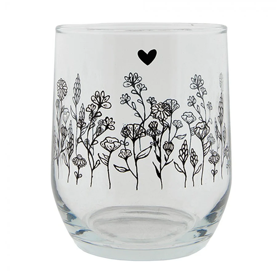 BICCHIERE FIORI DI CAMPO E CUORE - Woodlume