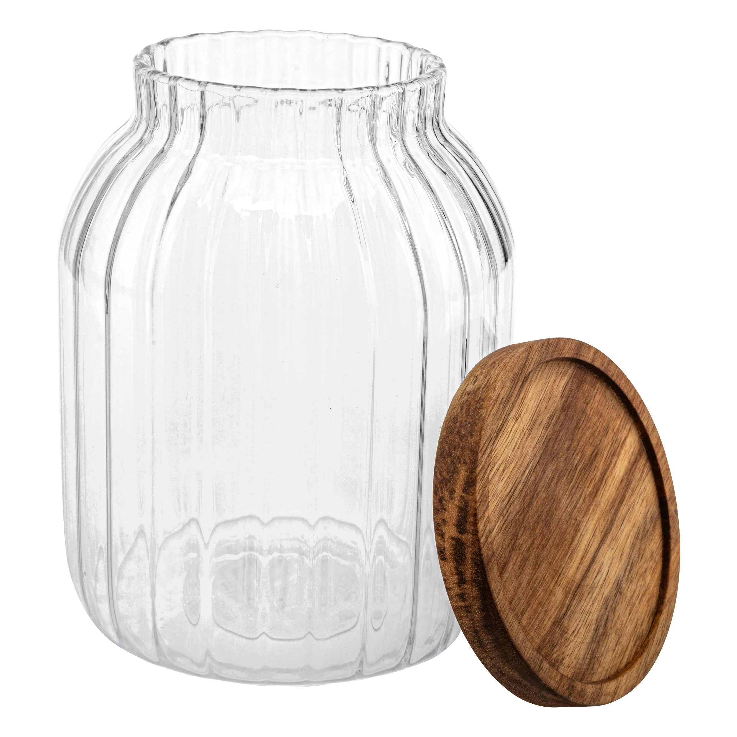 VASO IN VETRO RIGATO 2 LT - Woodlume