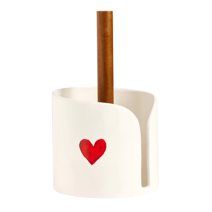 PORTAROTOLO CUORE ACQUERELLO ROSSO - Woodlume