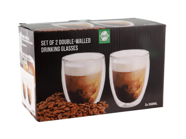 SET 2 TAZZE DOPPIO VETRO - MEDIE - Woodlume