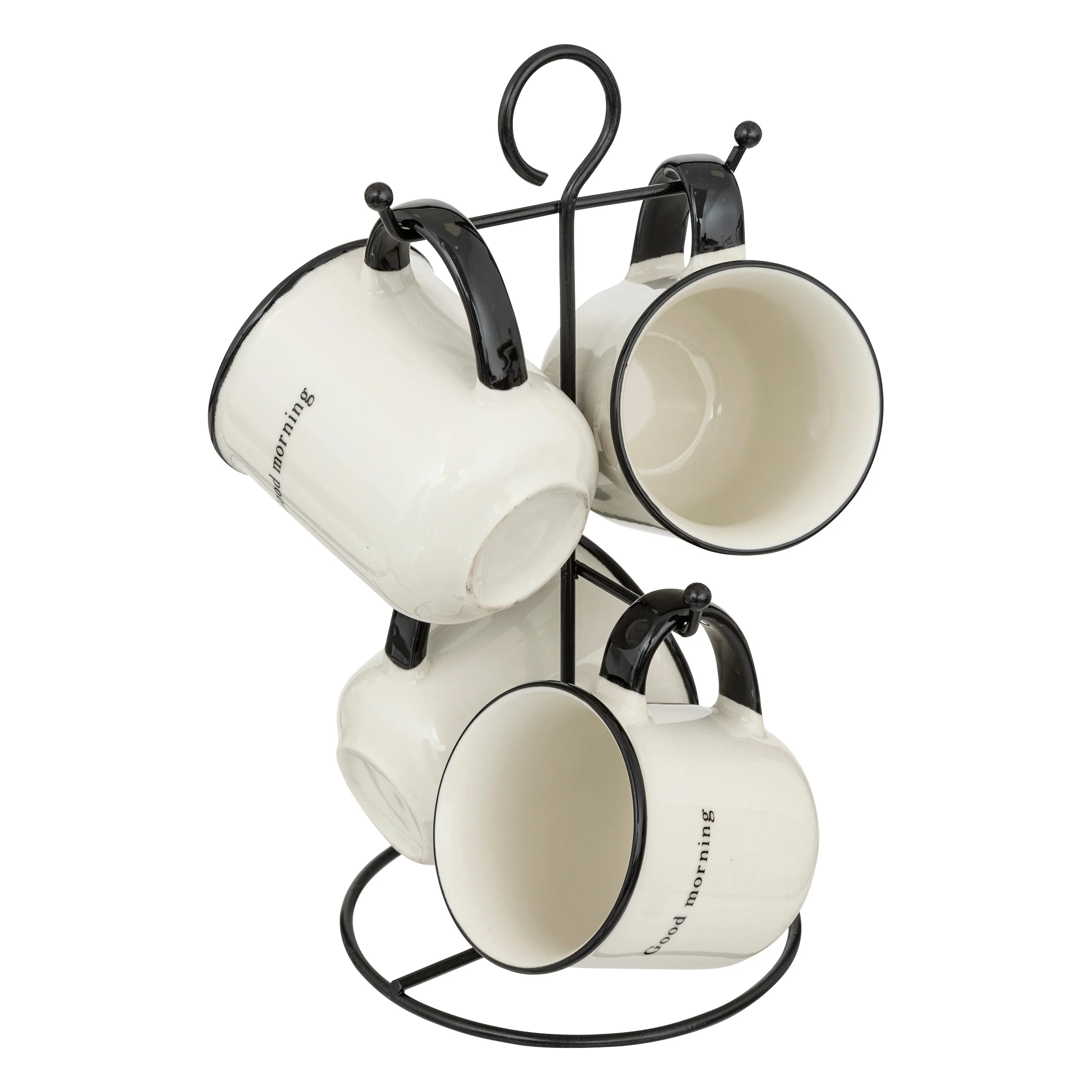 SET 4 TAZZE GOOD MORNING CON SUPPORTO - Woodlume