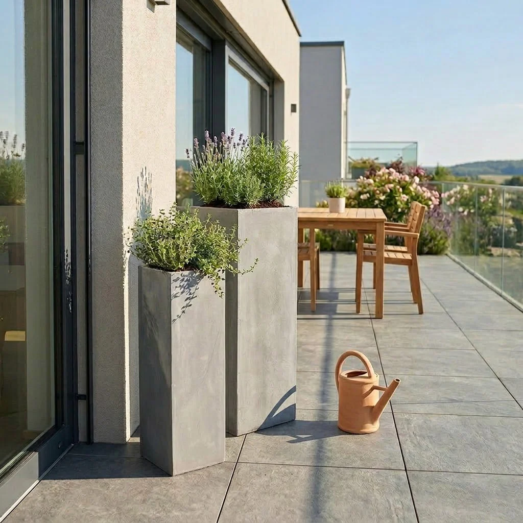 FIORIERA PARALLELEPIPEDO ALTA GRIGIO - 2 MISURE - Woodlume
